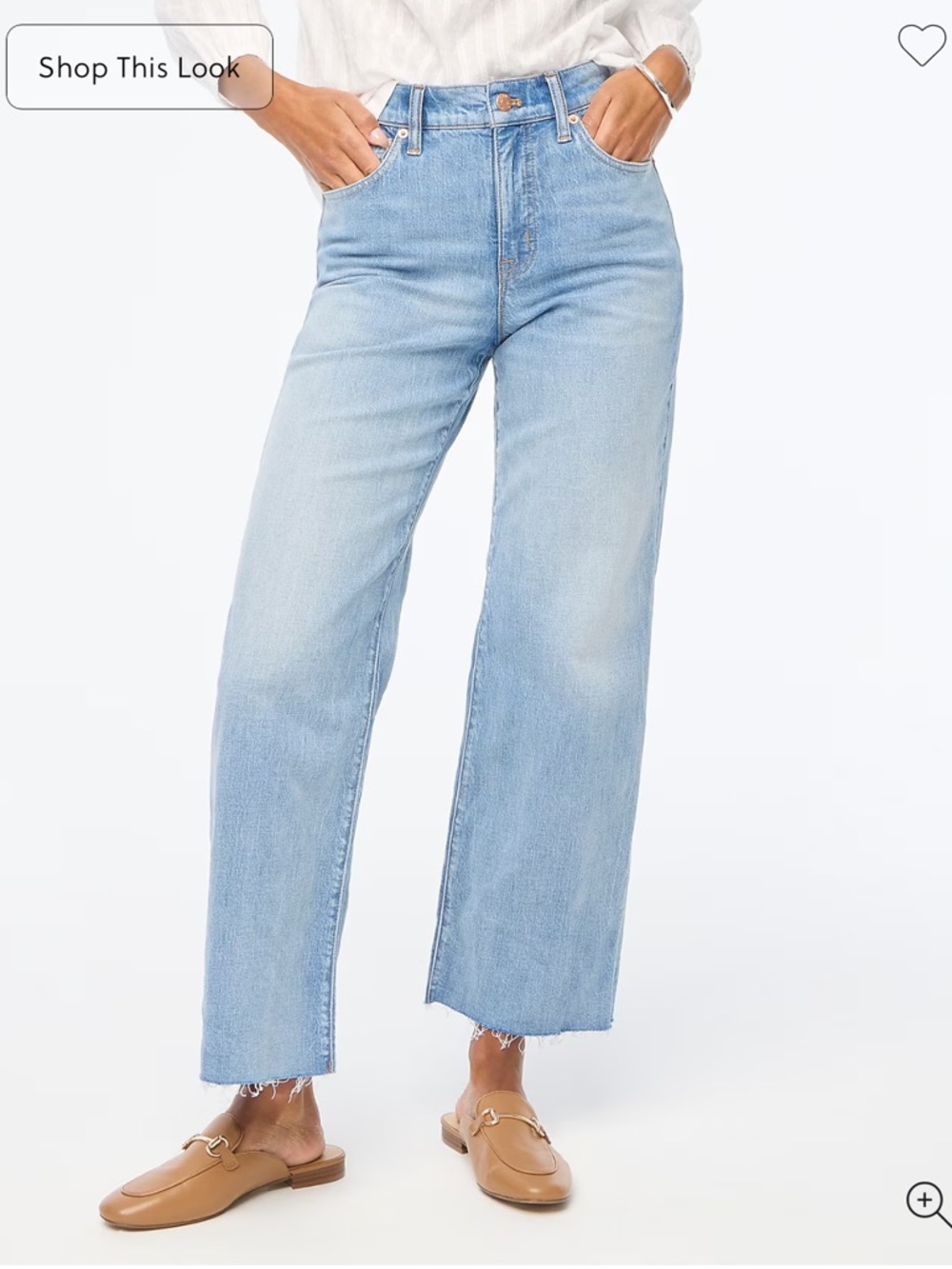 J Crew Wide Leg Cropped Jean